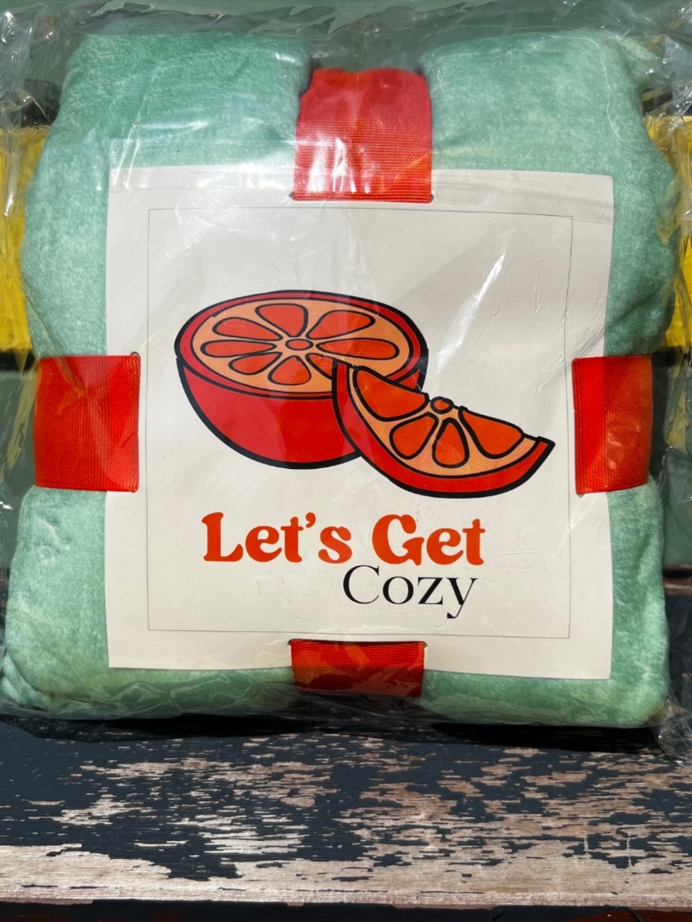 NEW IN BAG The Love Crate Lime Green Blanket